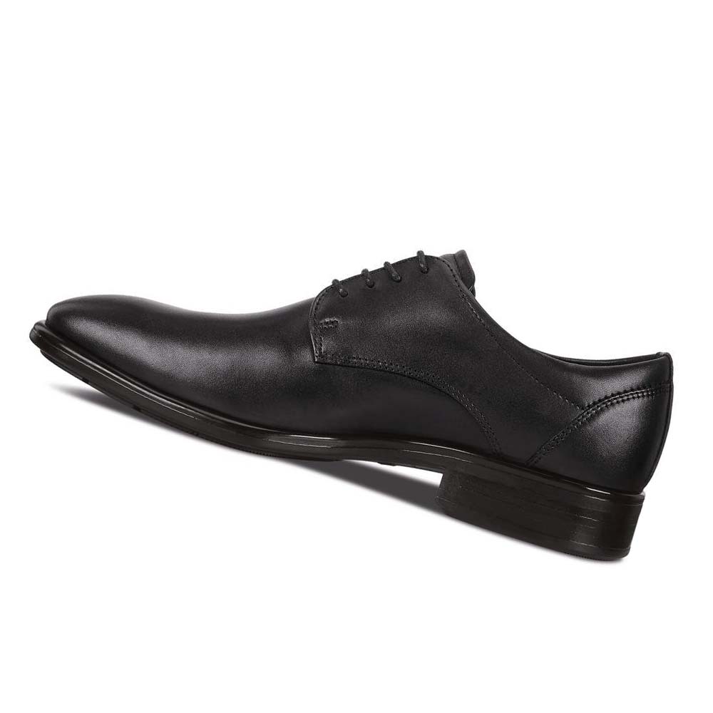 Férfi Ecco Citytray Plain Toe Ruha Cipő Fekete | HU 512XYU